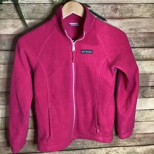 Columbia Fleece Pink Jacket Little Girls Size 10/12